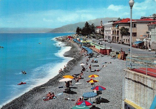 Cartolina Bordighera Spiaggia di Levante 1966 (Imperia) | Immagine principale
