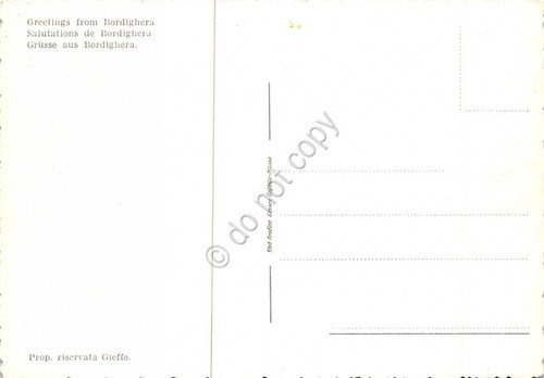 Cartolina Bordighera vedutine Pin Up sci acquatico (Imperia) | Immagine Gallery 2