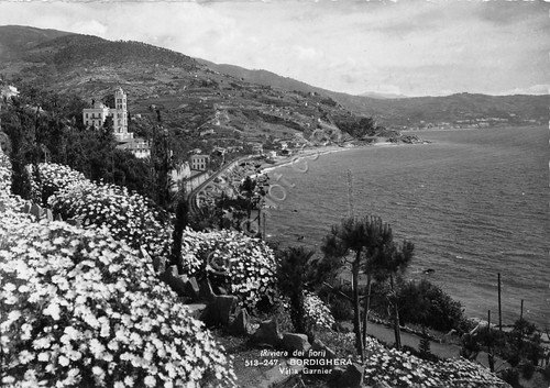 Cartolina Bordighera Villa Garnier anni '50 | Immagine principale