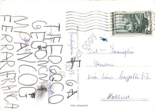 Cartolina Bordighera vista da Via dei Colli case 1953 | Immagine Gallery 2