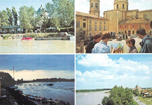 Cartolina Boretto Po Ristorante Lido Po Pittura Gare Motonautiche Vedutine | Immagine principale