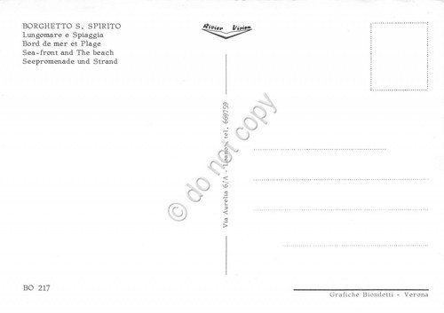 Cartolina Borghetto Santo Spirito Lungomare e spiaggia
