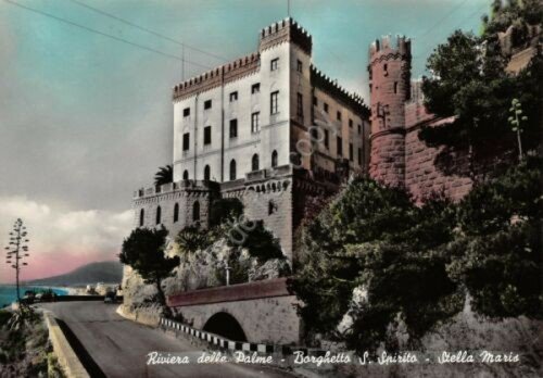 Cartolina Borghetto Santo Spirito Stella Maris colorata 1958 (Savona) | Immagine Gallery 1