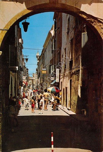 Cartolina Borghetto Santo Spirito Via Roma Latteria Animata | Immagine principale