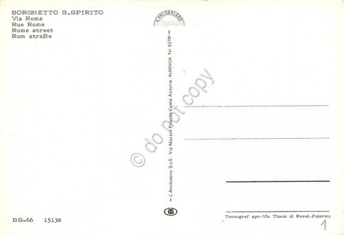 Cartolina Borghetto Santo Spirito Via Roma Latteria Animata | Immagine Gallery 2