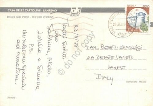 Cartolina Borgio Verezzi vedute 1988 (Savona) | Immagine Gallery 2