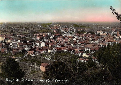 Cartolina Borgo San Dalmazzo panorama 1958 | Immagine principale