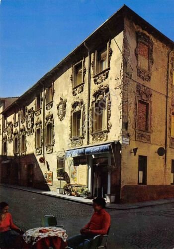 Cartolina Borgo Val di Taro Casa Boveri Gelateria Gatti tavolini …