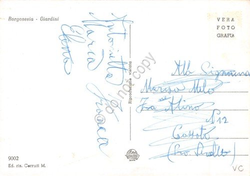 Cartolina Borgosesia Giardini colorata | Immagine Gallery 2
