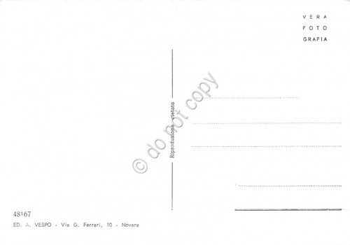 Cartolina Borgosesia panorama parziale paese