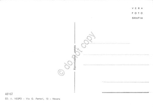 Cartolina Borgosesia panorama parziale strade e case