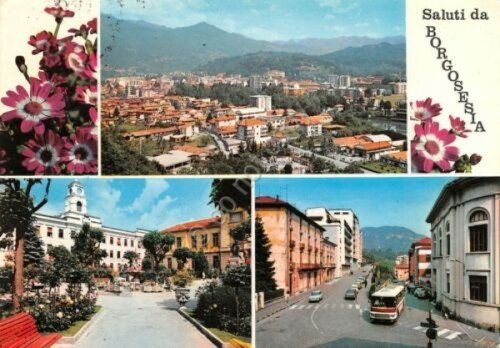 Cartolina Borgosesia Vedute 1973 (Vercelli)