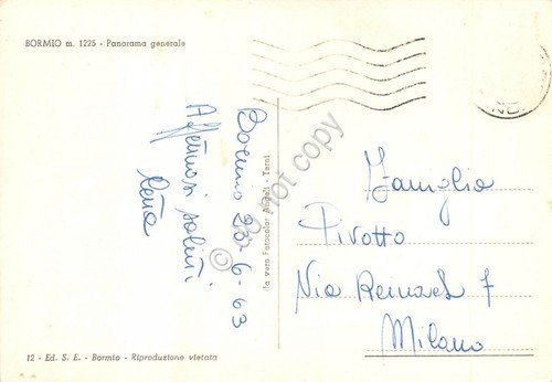 Cartolina Bormio Panorama 1963 | Immagine Gallery 2