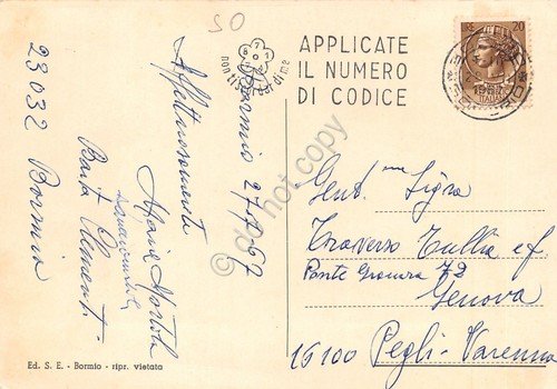 Cartolina Bormio Panorama 1967 | Immagine Gallery 2