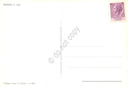 Cartolina Bormio panorama del paese case anni '60 | Immagine Gallery 2