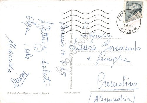 Cartolina Bormio panorama del paese e montagne 1965 | Immagine Gallery 2