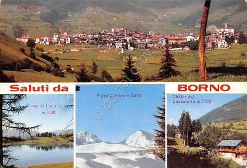 Cartolina Borno 5 vedute (Brescia)