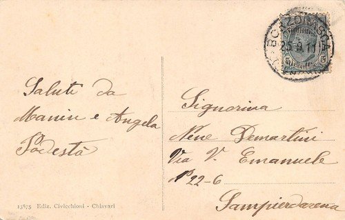 Cartolina Borzonasca Chiesa Interno anni '10 | Immagine Gallery 2