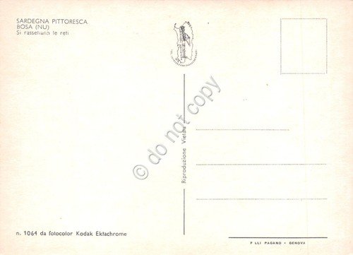 Cartolina Bosa pescatori reti da pesca | Immagine Gallery 2