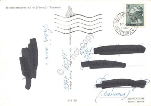 Cartolina Boscochiesanuova Panorama 1966