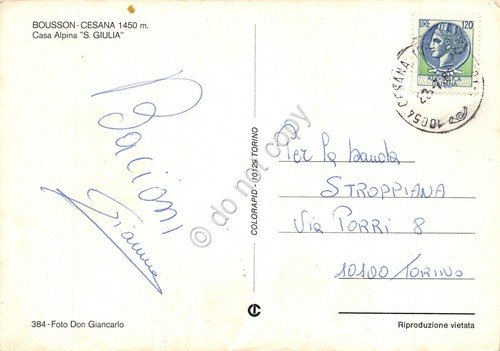 Cartolina Bousson Cesana Casa Alpina S. Giulia