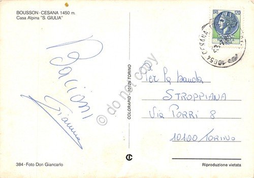 Cartolina Bousson Cesana Casa Alpina S. Giulia