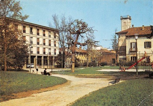 Cartolina Bovisio Masciago Parco animata 1974 (Milano)