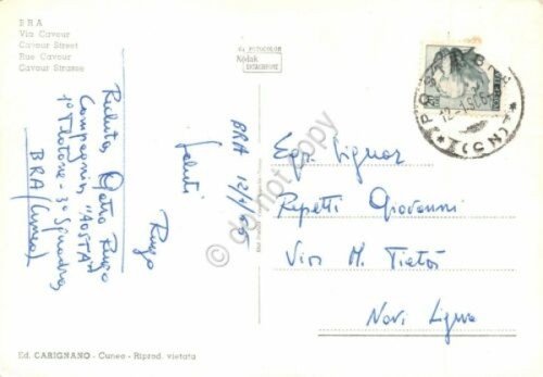 Cartolina Bra via Cavour 1966 | Immagine Gallery 2