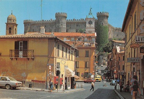 Cartolina Bracciano Via Principe di Napoli Negozi Ferramenta animata anni …