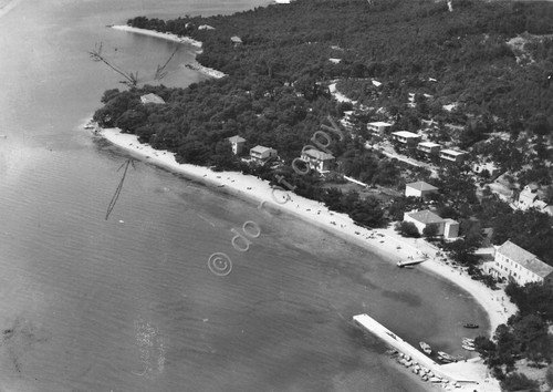 Cartolina Brela Croazia Jugoslavia panorama dall'alto 1966 segnata