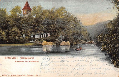Cartolina Bremen Emmasee und Kaffeehous 1902 | Immagine principale