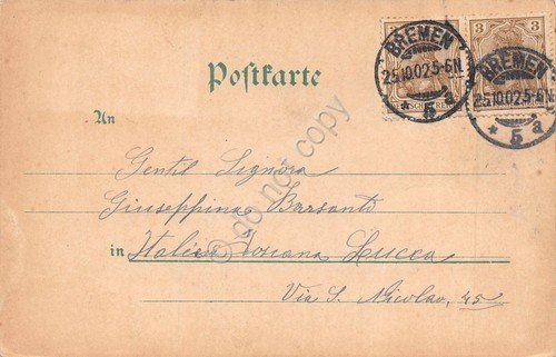 Cartolina Bremen Heerdenthorsteinweg 1902