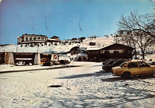 Cartolina Brentonico La Polsa auto d'epoca (Trento)