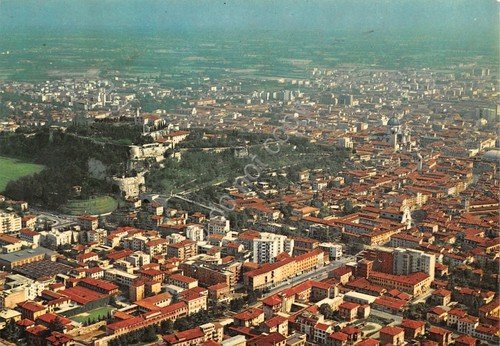 Cartolina Brescia Panorama aereo 1969