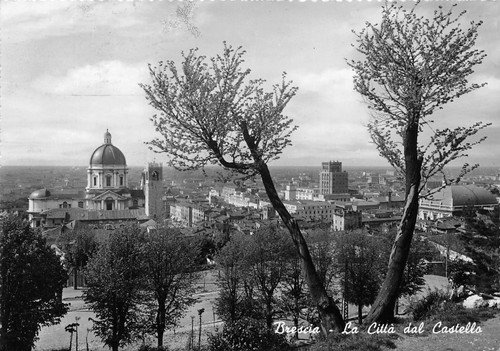 Cartolina Brescia panorama della città dal Castello 1952 | Immagine principale