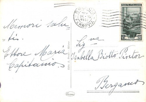 Cartolina Brescia Piazza del Comune dalla loggia animata 1952 | Immagine Gallery 2