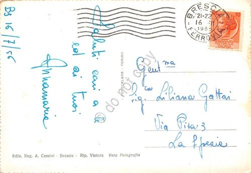 Cartolina Brescia Piazza Martiri della Libertà auto animata 1957 | Immagine Gallery 2