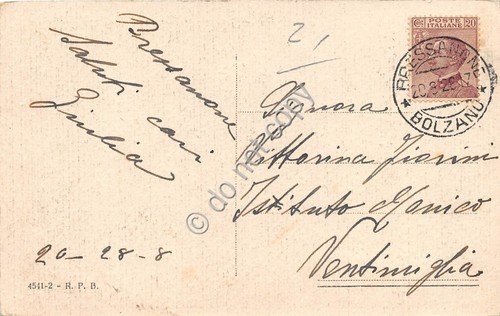 Cartolina Bressanone Palazzo del Principe Vesco 1928 | Immagine Gallery 2