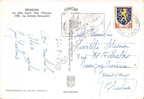 Cartolina Briancon la grande gargouille 1963 | Immagine Gallery 2