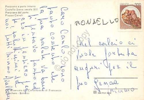 Cartolina Brindisi veduta aerea nave fontana Piazza Cairoli | Immagine Gallery 2