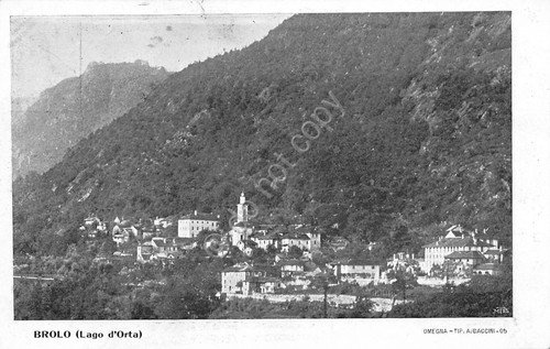 Cartolina Brolo Omegna Panorama 1911