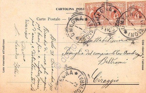 Cartolina Brolo Omegna Panorama 1911