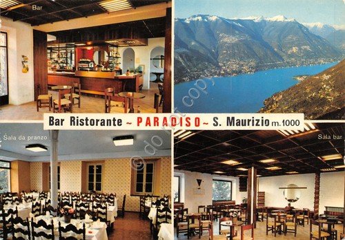 Cartolina Brunate San Maurizio Ristorante Paradiso Vedute 1974 (Como) | Immagine principale