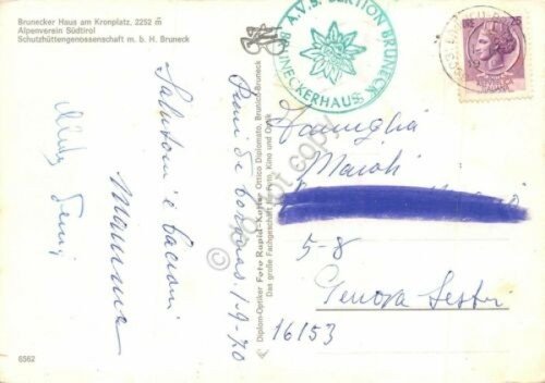 Cartolina Brunecker Haus am Kronplatz 1970 | Immagine Gallery 2