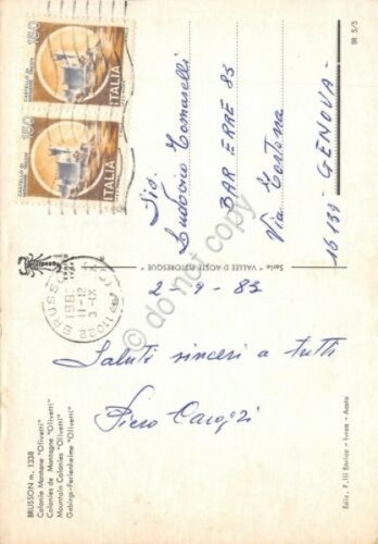 Cartolina Brusson Colonie Montane Olivetti 1983 | Immagine Gallery 2