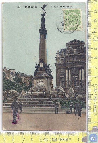 Cartolina Bruxelles - Anspach - Timbro Exposition 1910 - Vg …