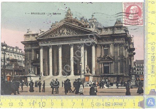 Cartolina Bruxelles - La Bourse - Vg Belge Congo - …