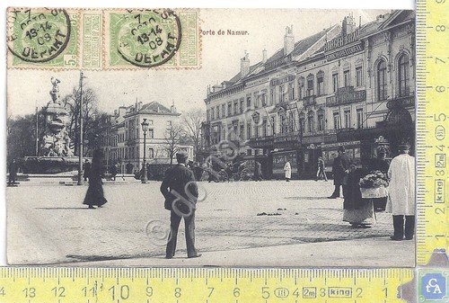 Cartolina Bruxelles - Porte de Namur- Vg Belge Congo Italy …