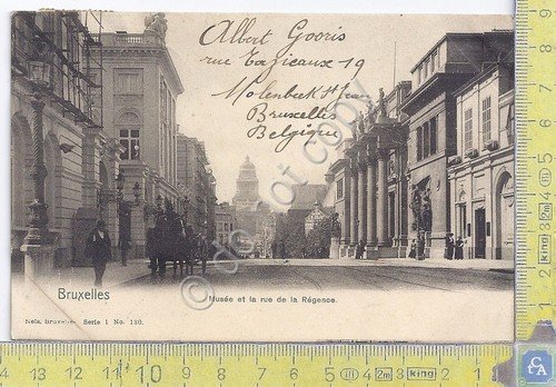 Cartolina Bruxelles -Musee et Rue de la Regence -Coach - … | Immagine principale