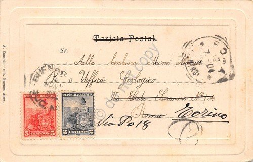 Cartolina Buenos Aires Monumento Alvear Recoleta 1904 | Immagine Gallery 2